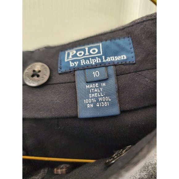 NEW Polo Ralph Lauren Made in Italy Boys Size 10 Gray Wool Suit Pants Unhemmed - Picture 3 of 6